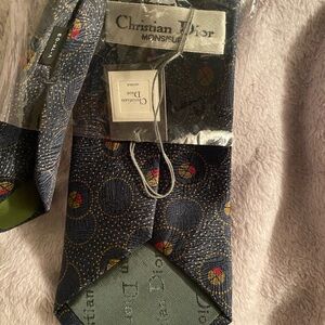 Dior Men's Patterned Navy Tie